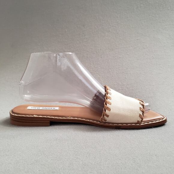 Steve Madden Serbia Slides in‎ Bone Size 8 SMAD-WZ1326 Sandals - Picture 8 of 12